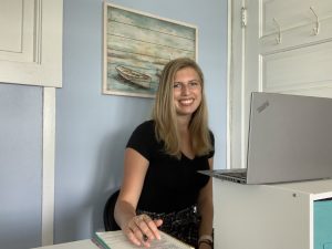 Lady smiling at camera